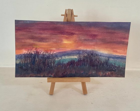 Winter Sunrise over the hills