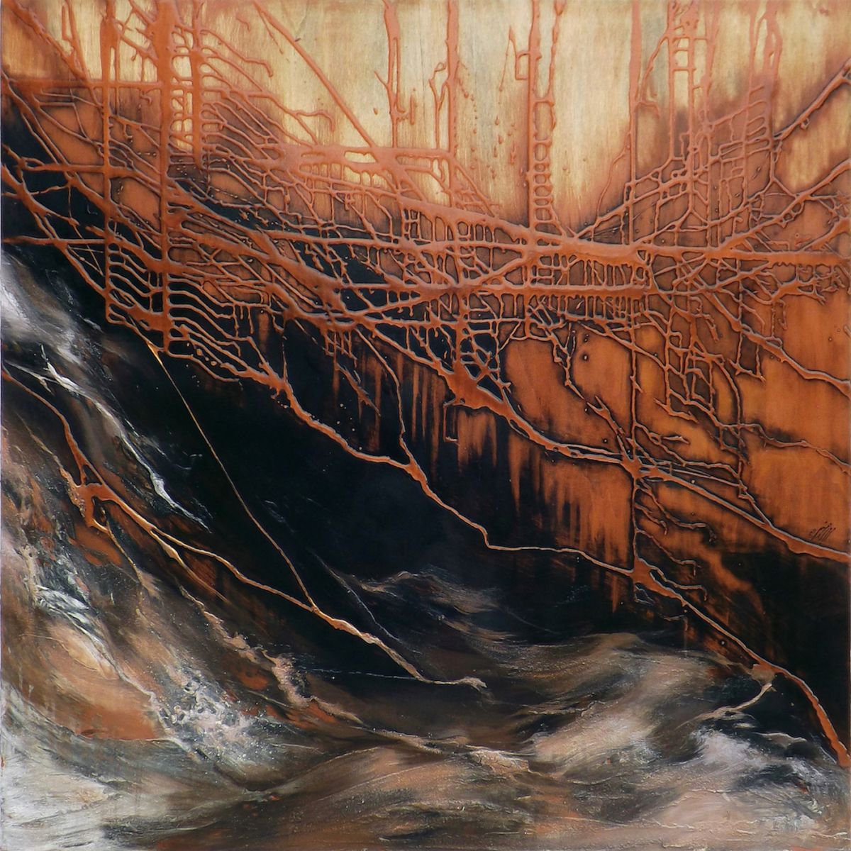 Bronze River - Nowhere VII by Marjan Fahimi