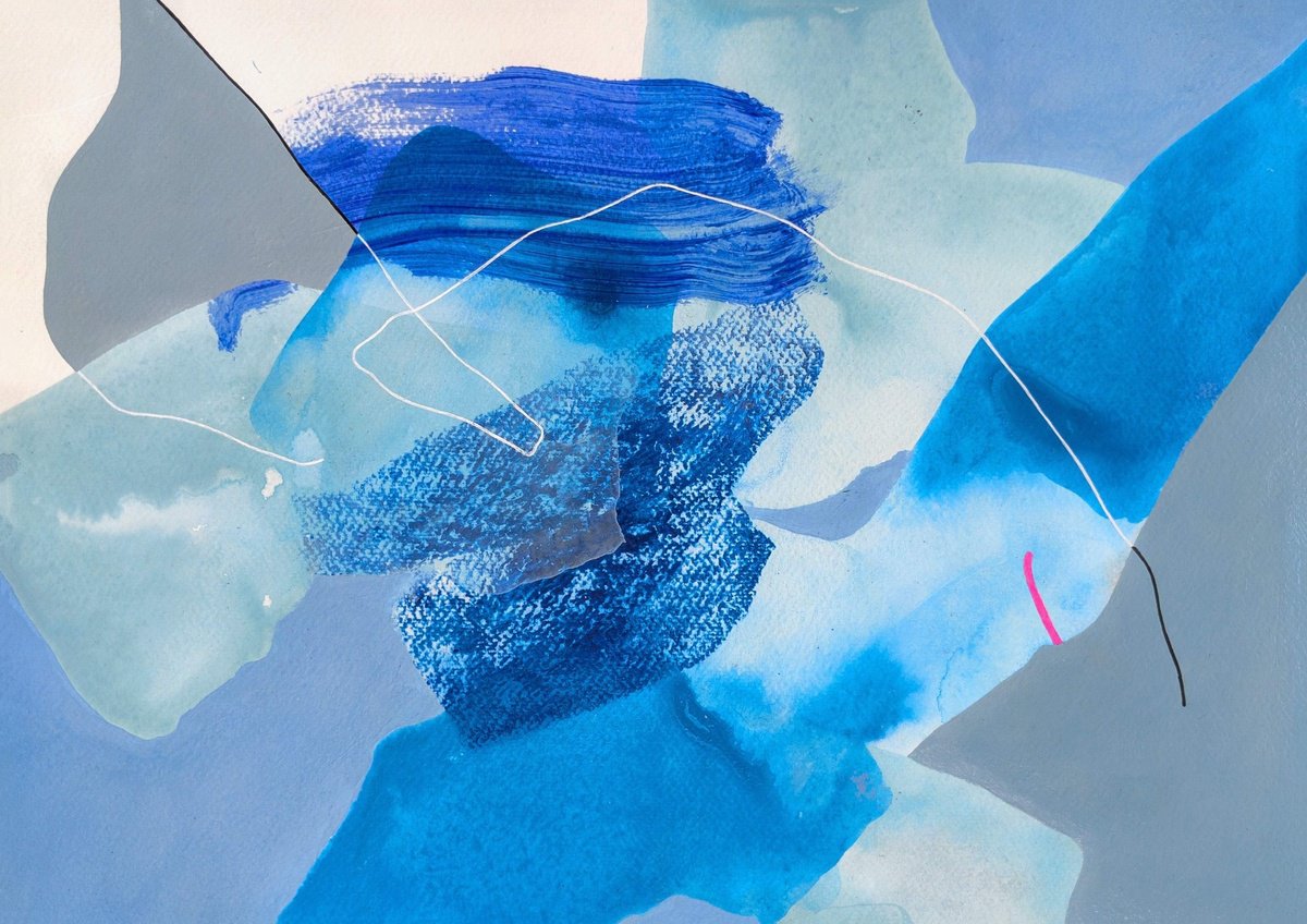 Abstract Acrylic Painting By Smit Khond, 17 X 12", Wintertide, Original Artwork