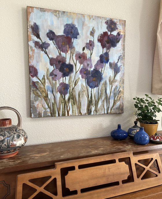 Abstracted Floral in Purple