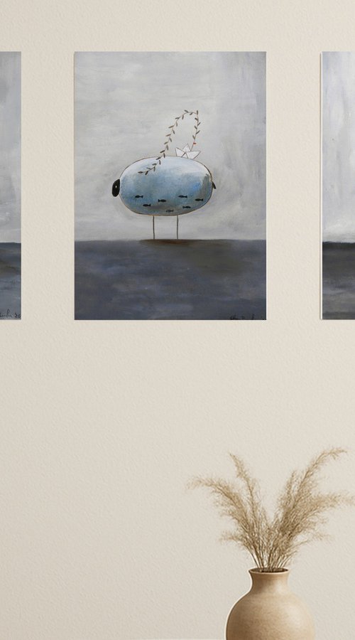 The freaky sheep, set of 3 by Silvia Beneforti