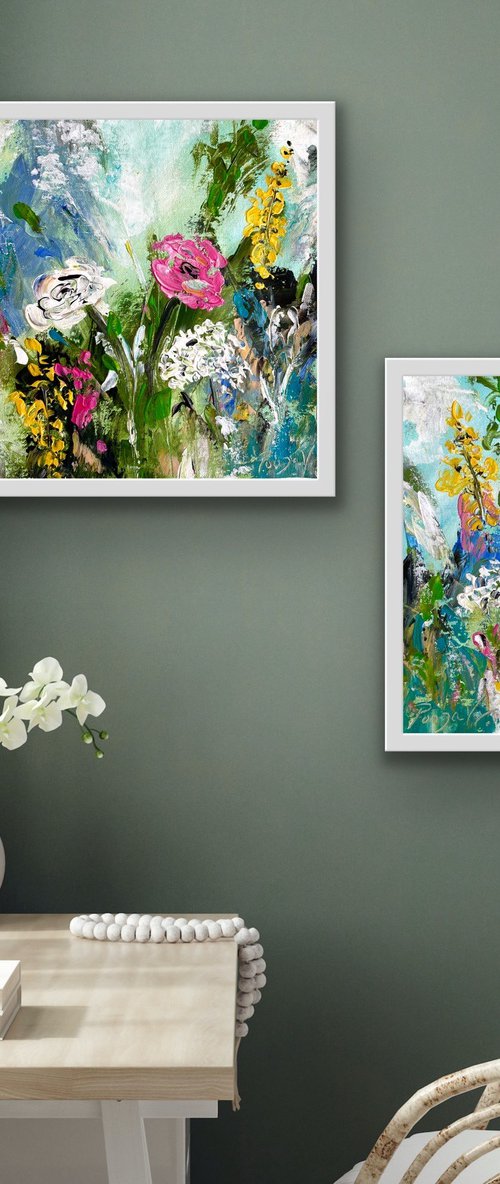 The Colours of Spring - Diptych by Pooja Verma