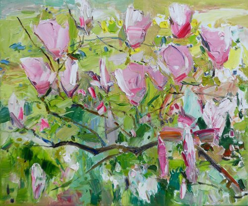 Magnolia Blossoms by Yehor Dulin