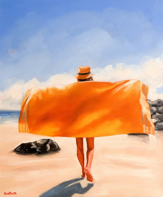 Girl with Yellow Towel