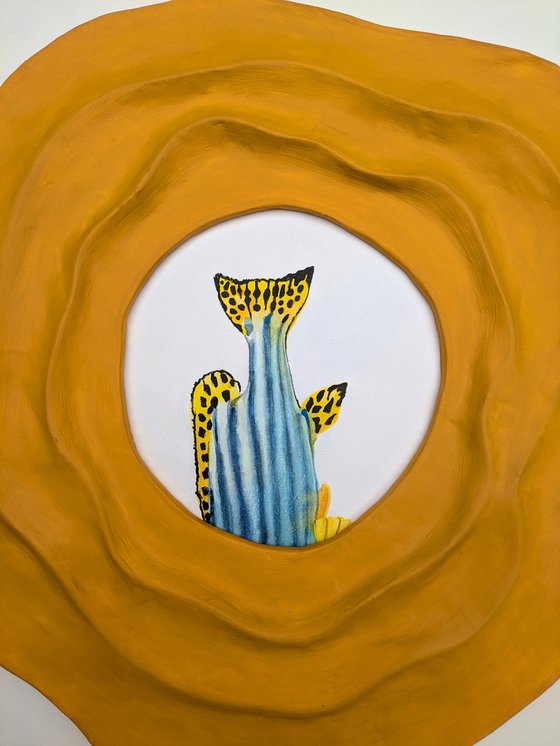 Three fishes with frames