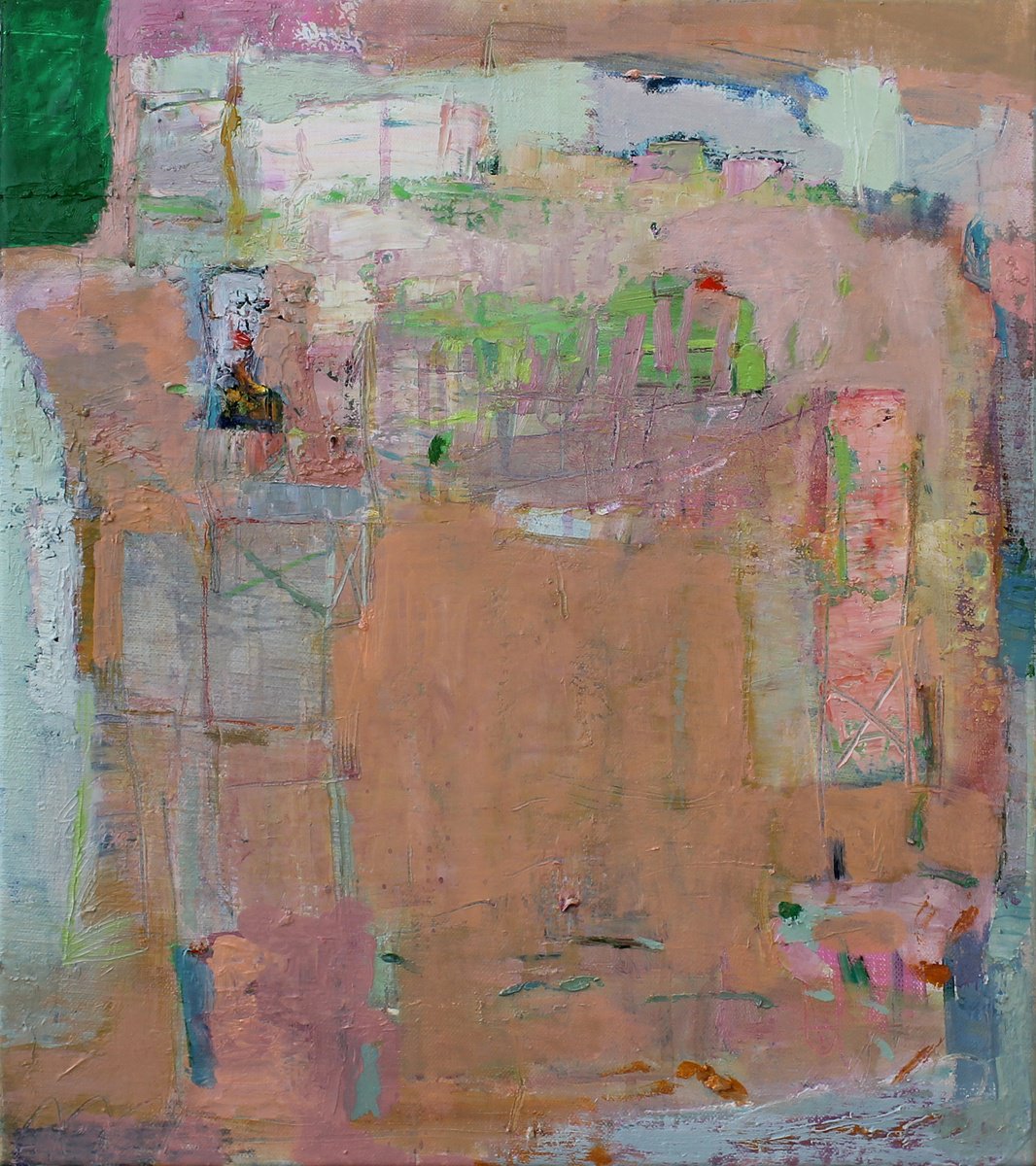 Organic Abstract Oil Painting By Sergiy Dekalyuk, 16 X 18", Composition 24. Italy, Original Artwork