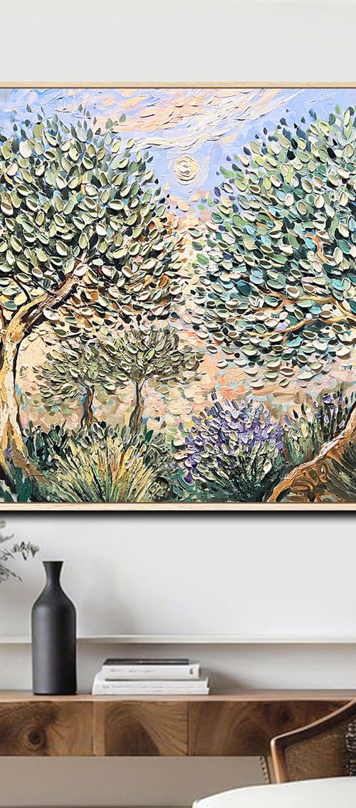 Lavender and Olive Trees by Lana Guise
