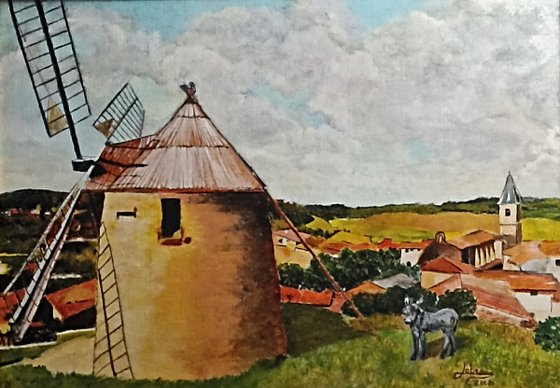 Mill and donkey
