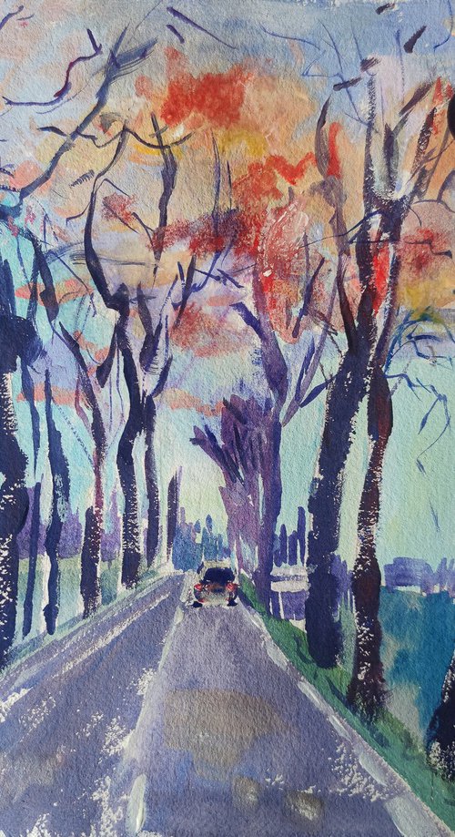 Over the plane trees by Linda Clerget