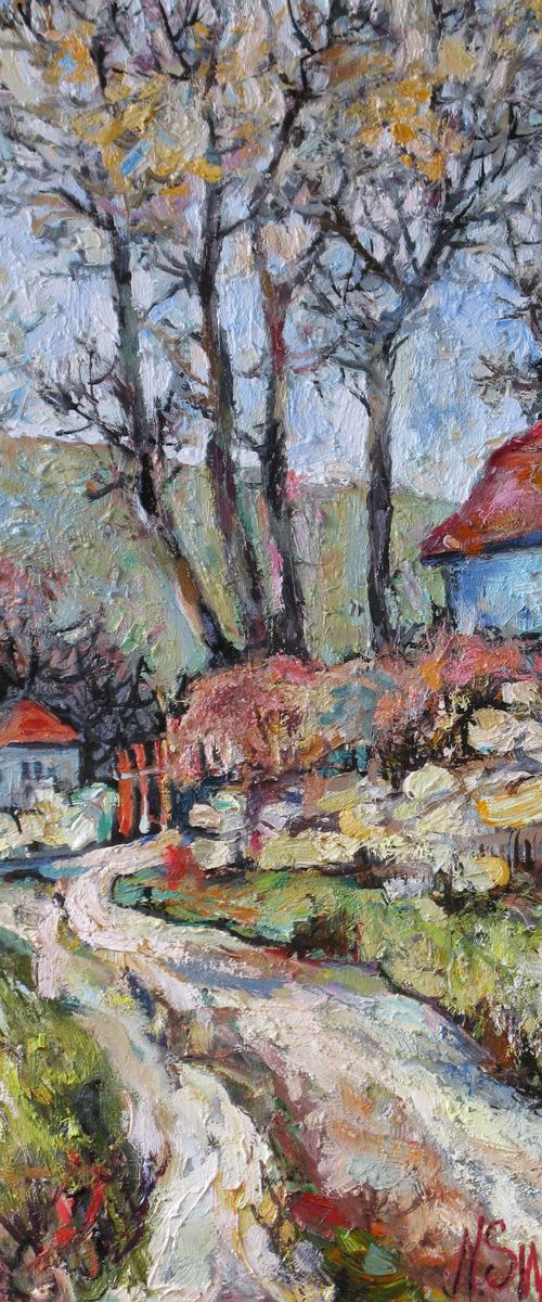 Late fall. by Nikifor Swiristuhin
