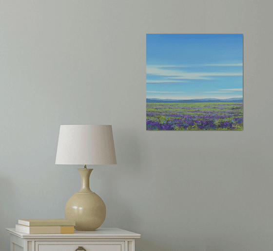 Lavender Field - Colorful Flower Field Landscape