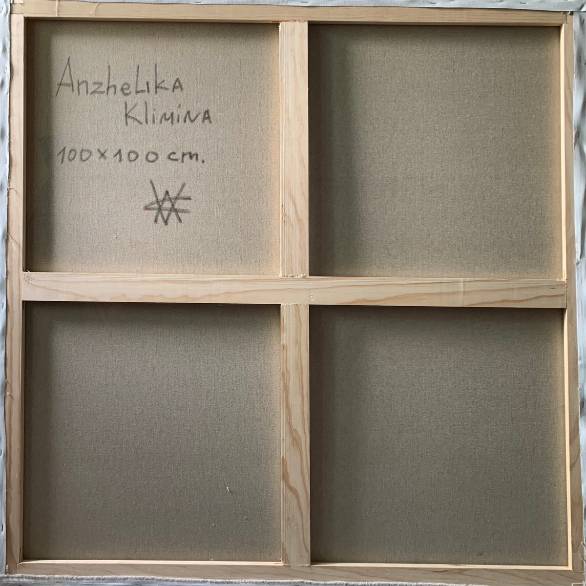 Expressive Portrait Oil Painting By Anzhelika Klimina, 39 X 39, - ? Woman Flying Butterfly - ?, Original Artwork