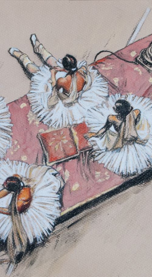 Dancers Backstage I Drawing by Andre Leonard