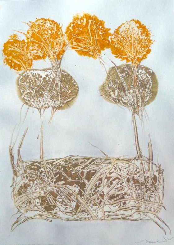 Thwarted Intentions #12 , Acrylic on paper 29x41 cm