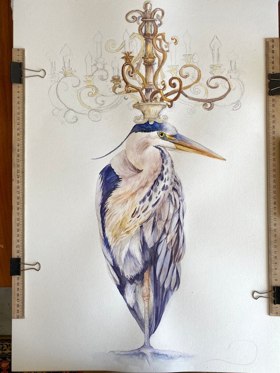 Heron & Golden Chandelier 2