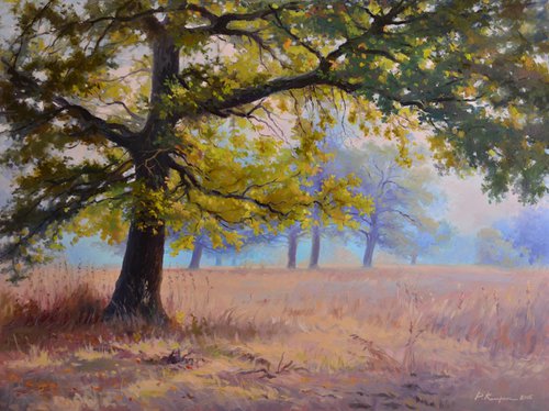 Autumn in an oak grove by Ruslan Kiprych