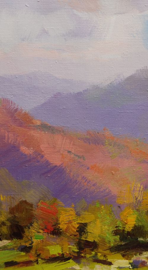 389l14 Colourful landscape art "Mountanious Heat" by Yuri Pysar