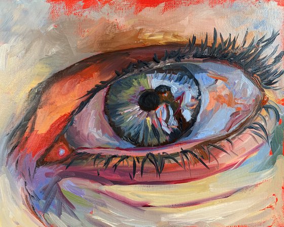 Watching eye. Oil painting by Vita Schagen Artfinder