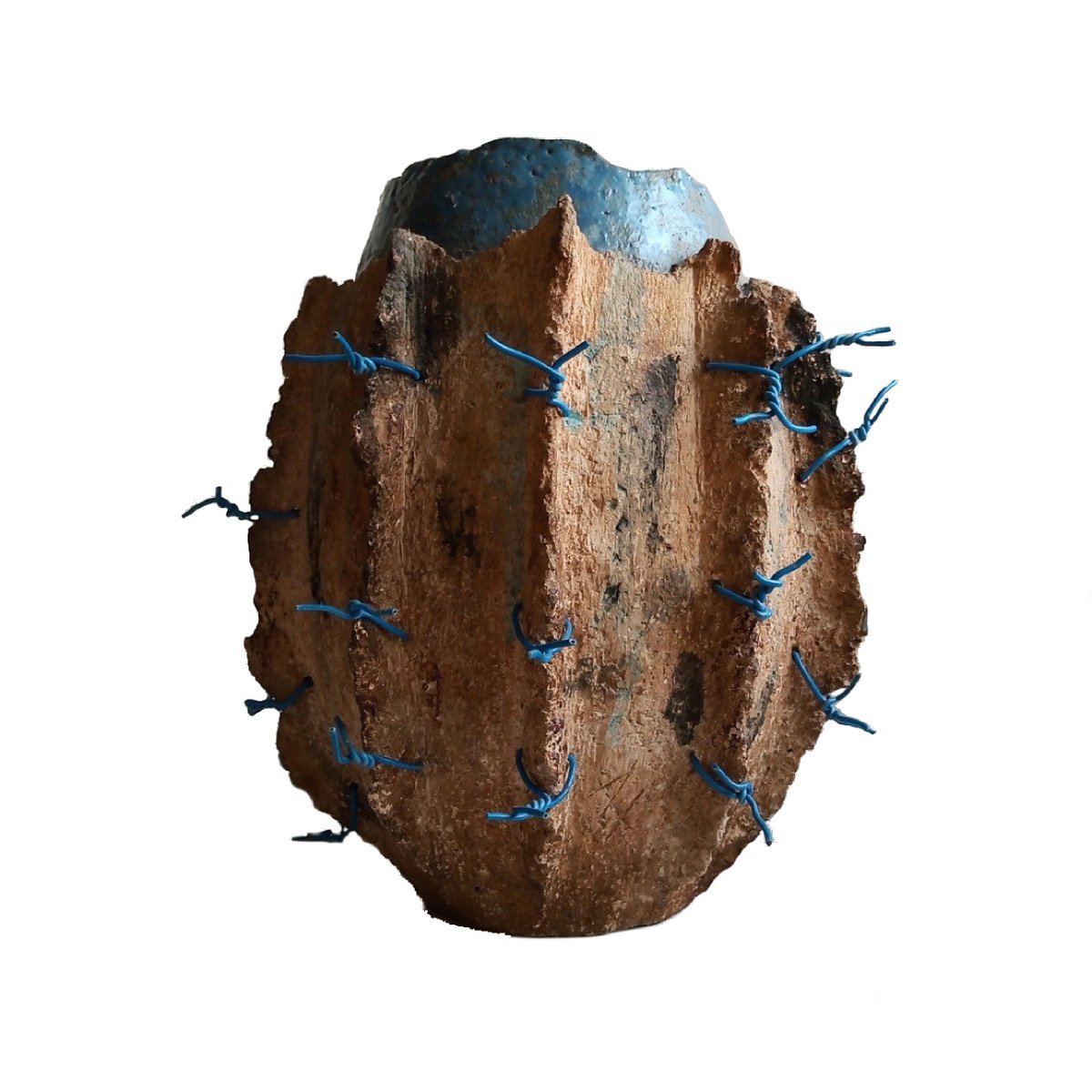 Expressive Animal Clay Sculpture By Rossitza Trendafilova, 9 X 11", "Sea Urchin", Original Artwork