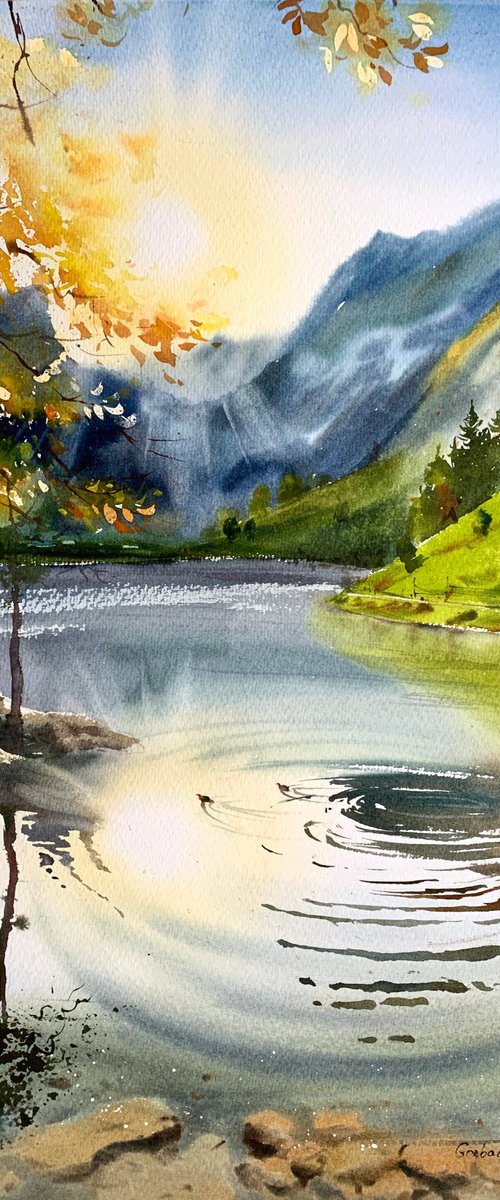 Autumn lake in the mountains #2 by Eugenia Gorbacheva