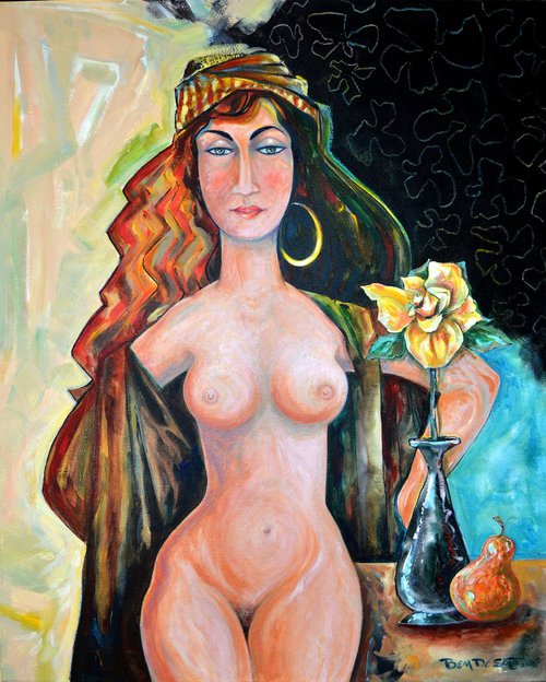 Gypsy with Pear and Flower by Ben De Soto