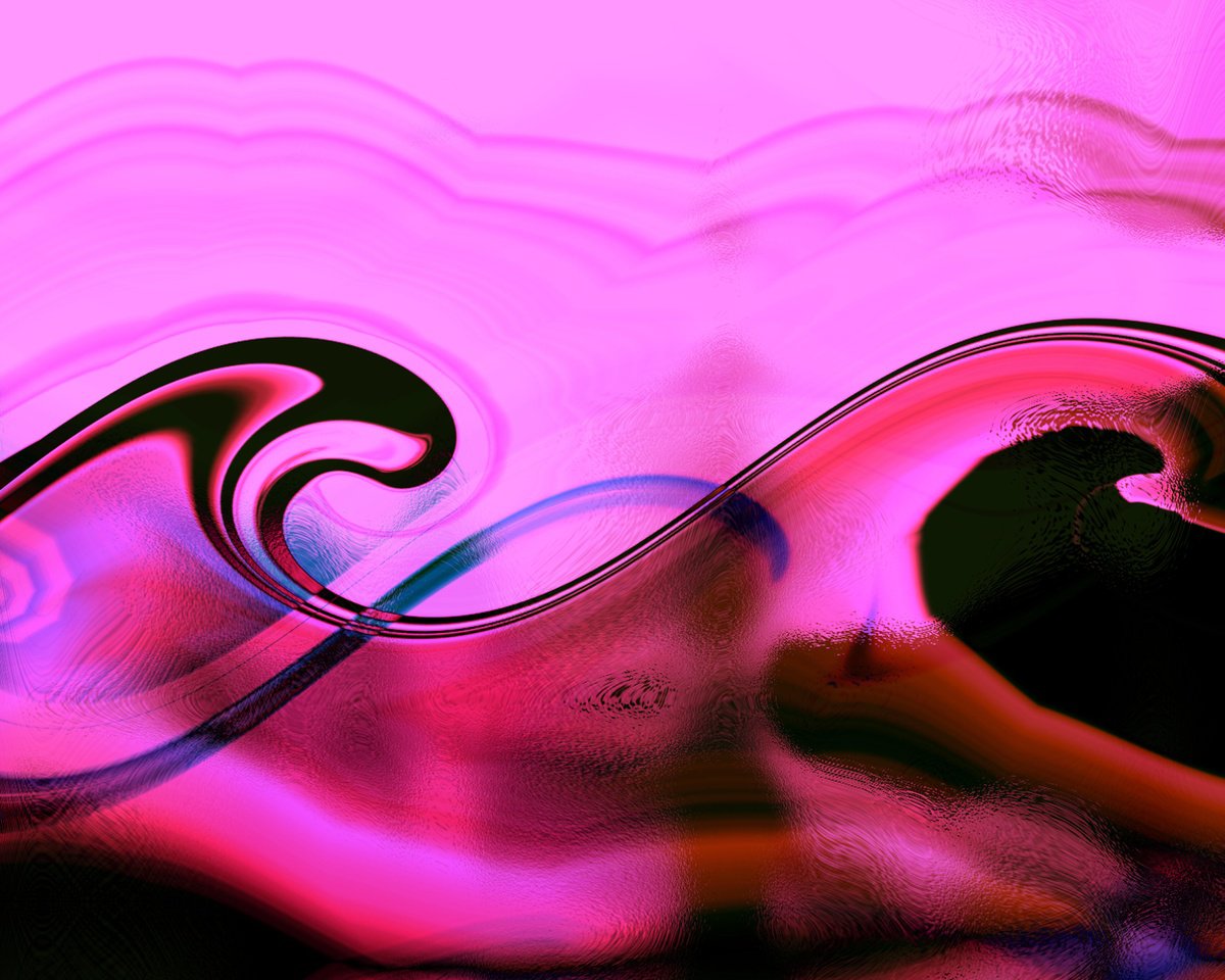 Organic Abstract Giclee Print By Hal Bohner, 30 X 24, Sea Of Glass, Original Artwork