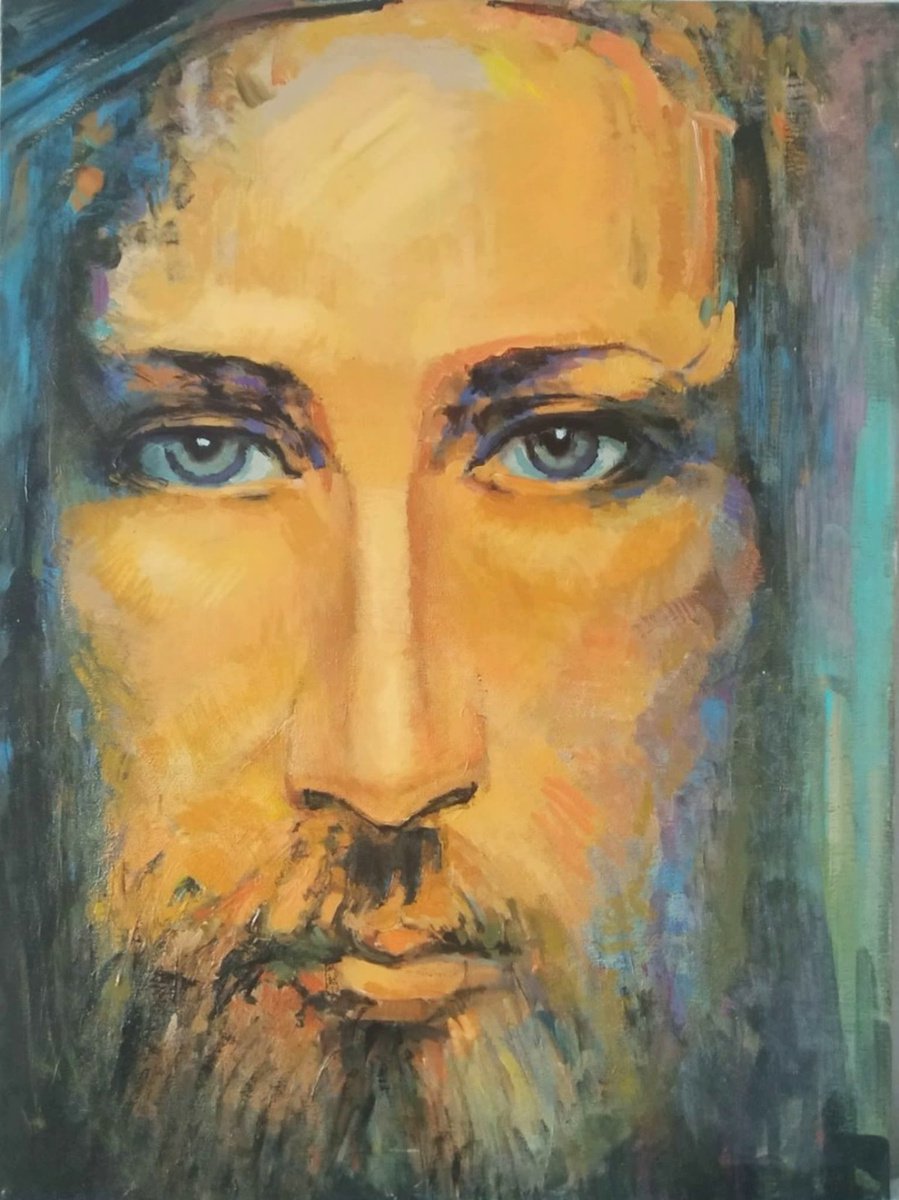 Jesus Christ the Savior (image from the Shroud of Turin) by VIKTOR VOLKOV