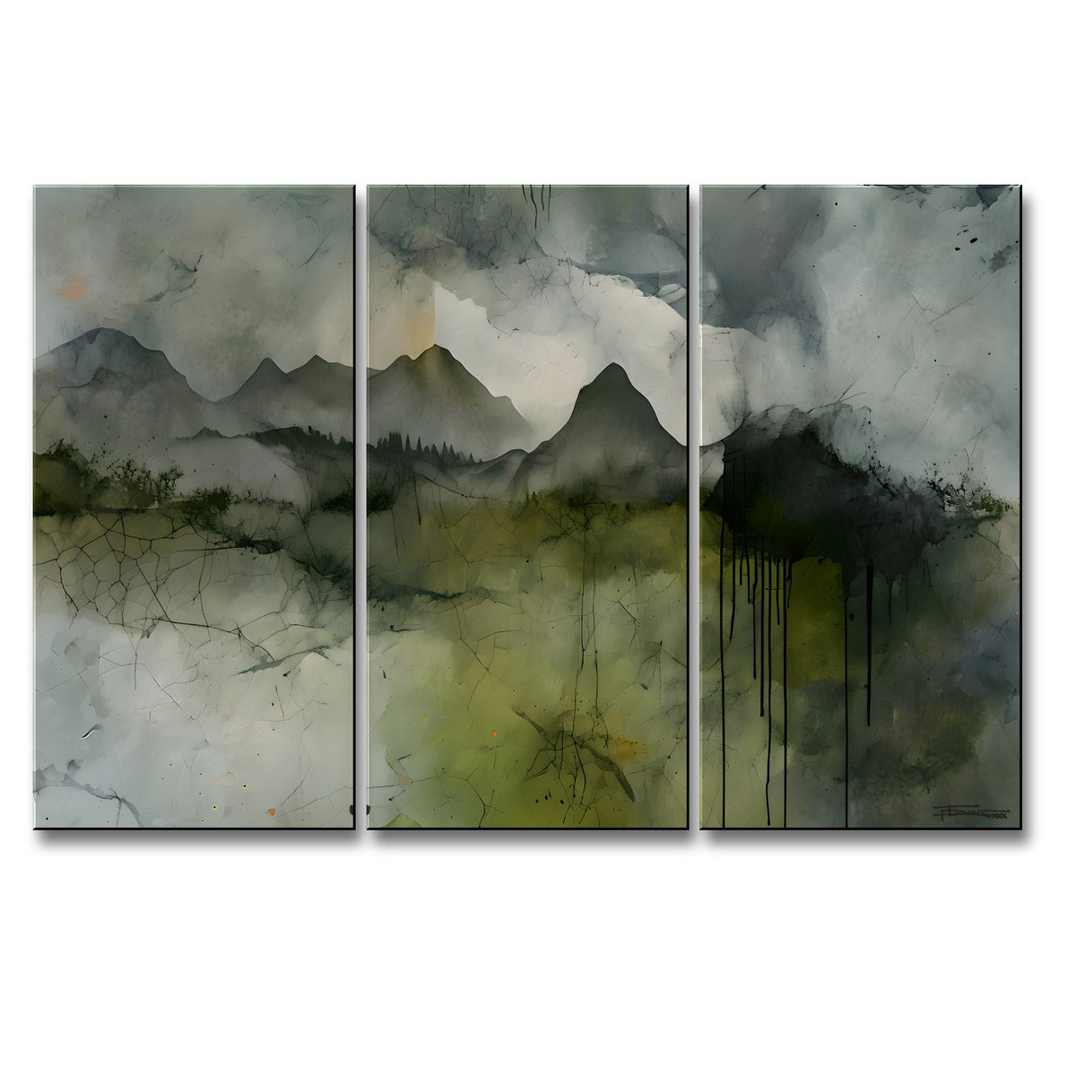 Organic Landscape Giclee Print By Eloise Holbrook, 72 X 36, Layered Elementals, Original Artwork
