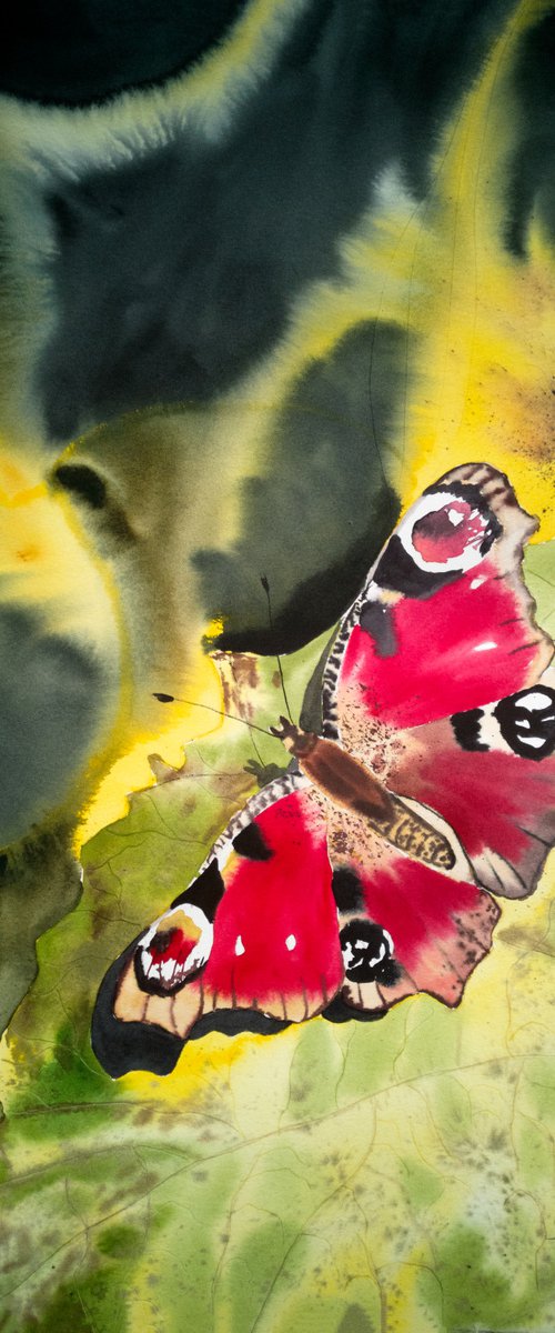 Autumn Butterfly 2 - diptych by Aneta Gajos