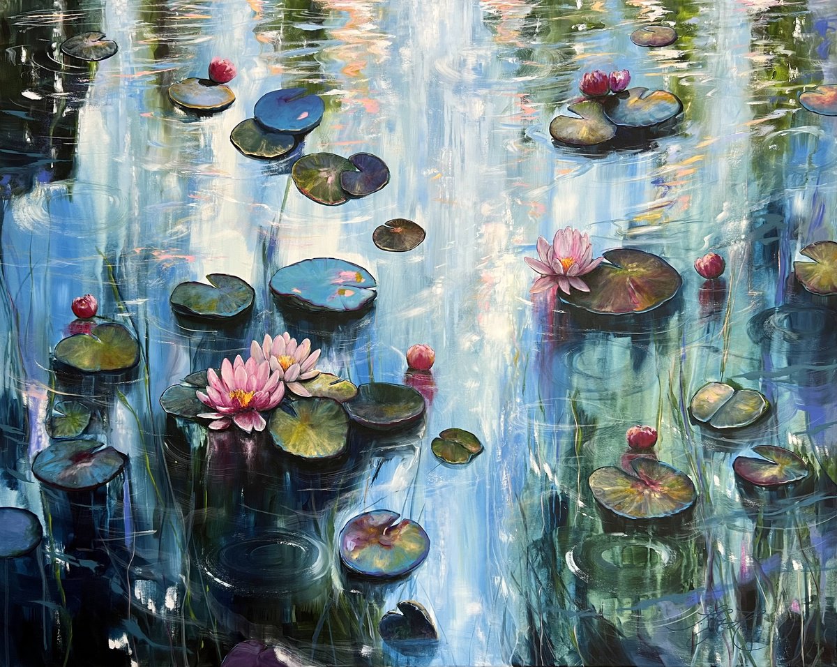 My Love For Water Lilies 1 by Sandra Gebhardt-Hoepfner