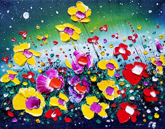 "Northern Lights & Flowers in Love"