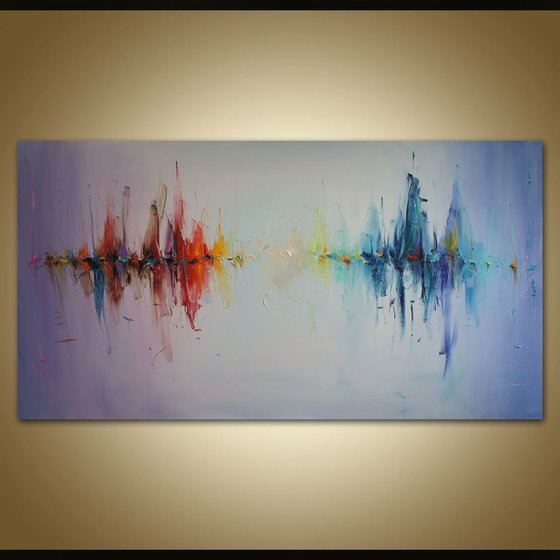 Colors in the sea, Abstract Seascape painting