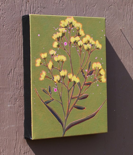 Botanical on Olive Green