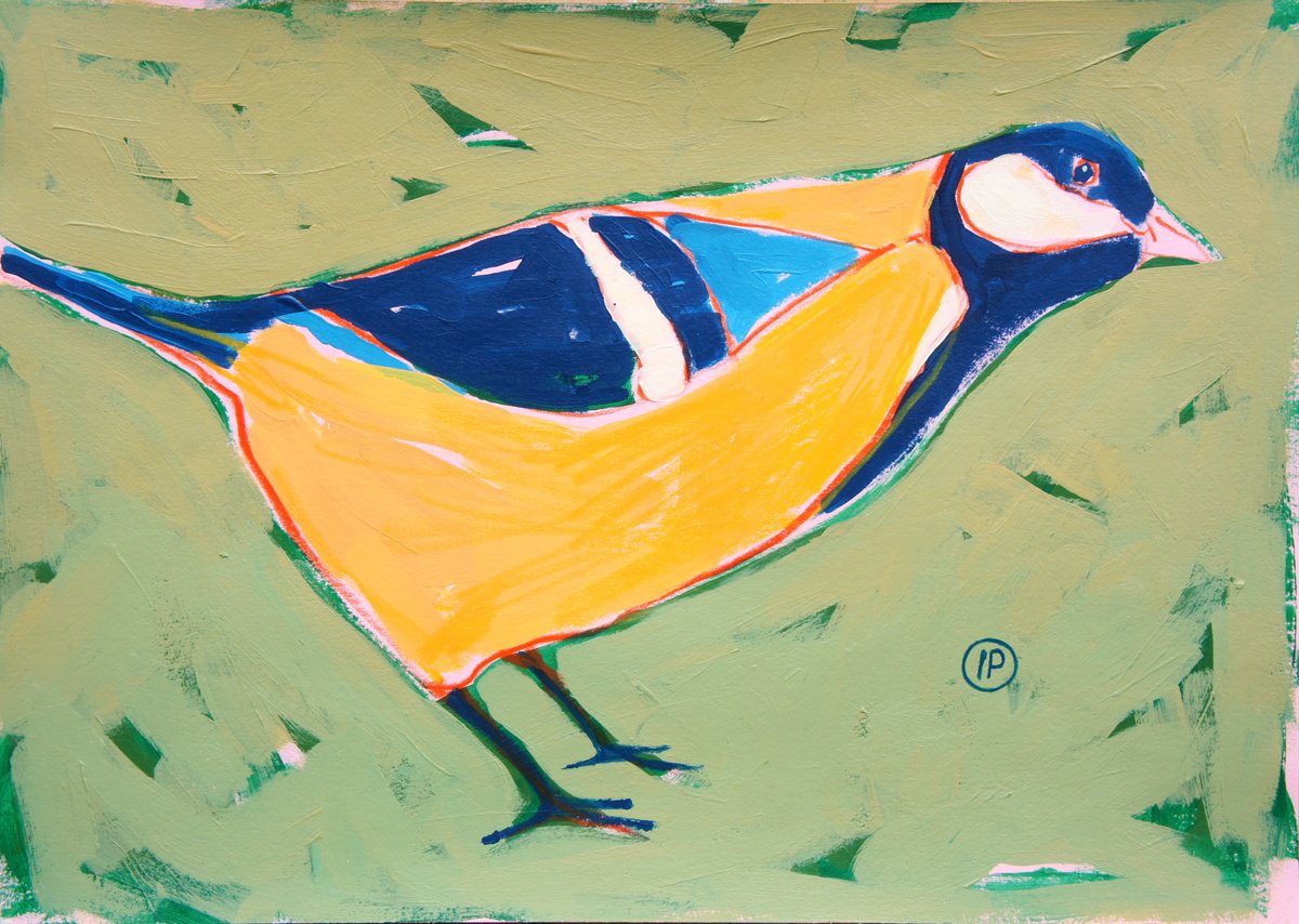 Impressionistic Animal Painting By Irina Plaksina, 12 X 8, My Sweet Bird, Original Artwork