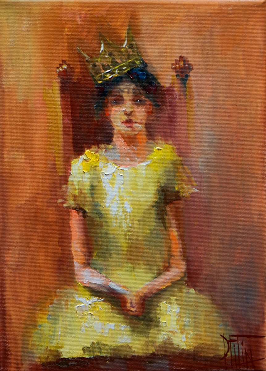 Impressionistic Portrait Oil Painting By Pavel Filin, 10 X 14", E4, Original Artwork