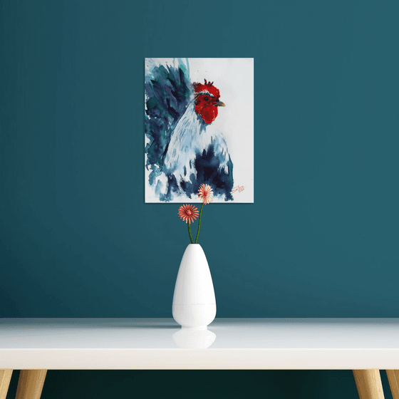 Rooster... - Pet portrait /  ORIGINAL PAINTING
