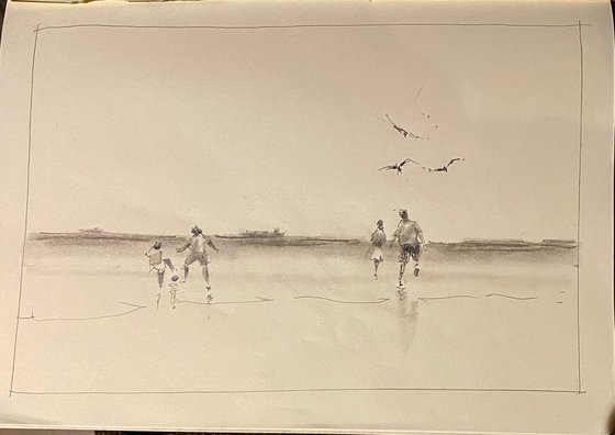 Footy on the beach….