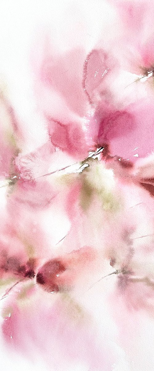 Abstract flowers bouquet by Olga Grigo