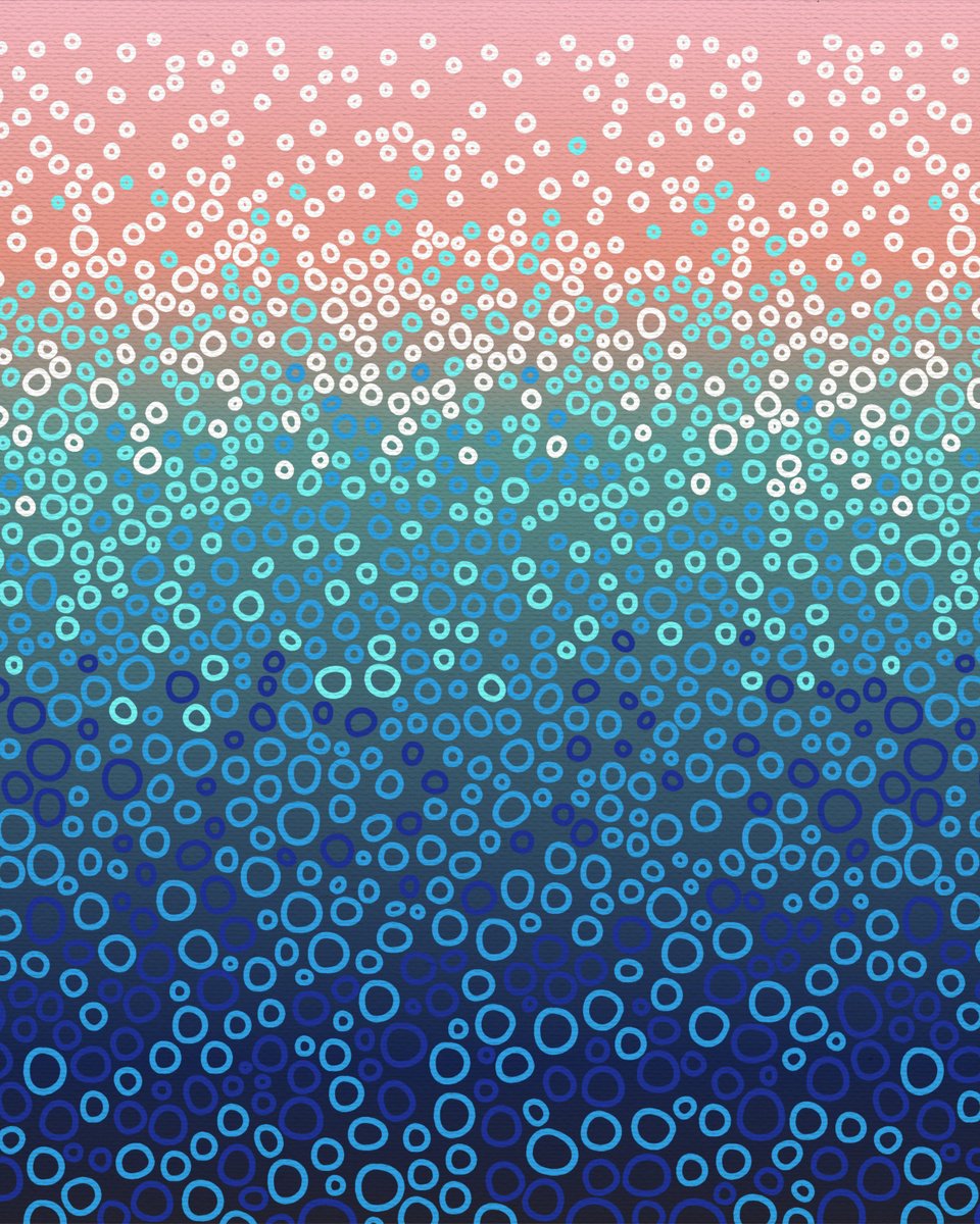 Abstract Landscape Giclee Print By Jennifer Bell, 16 X 20, Beach Bubble Print, Original Artwork