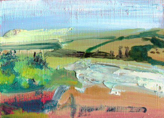 Spring Morning Frost - Impressionist British Landscape Oil Painting
