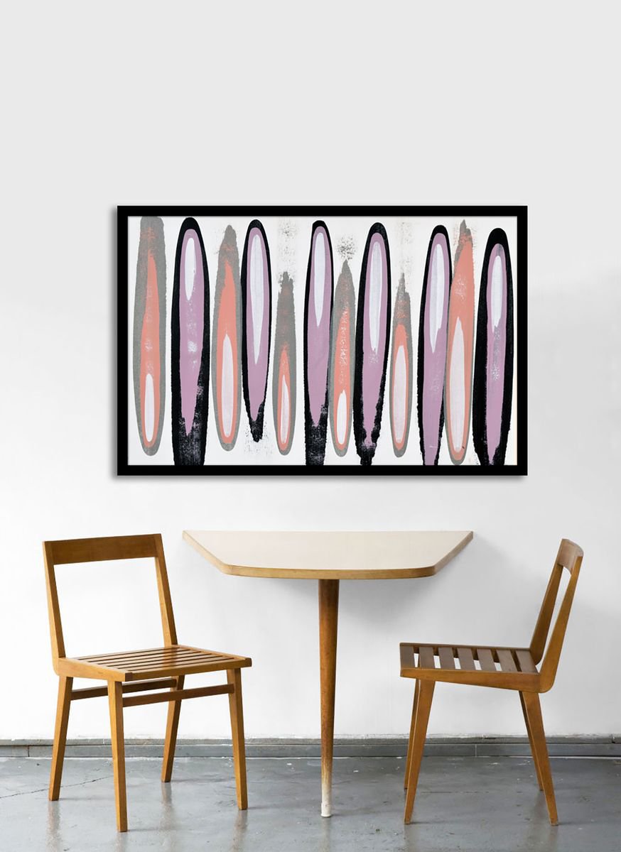 Abstract Acrylic Painting By Sumit Mehndiratta, 44 X 28", Untitled No. 49, Original Artwork