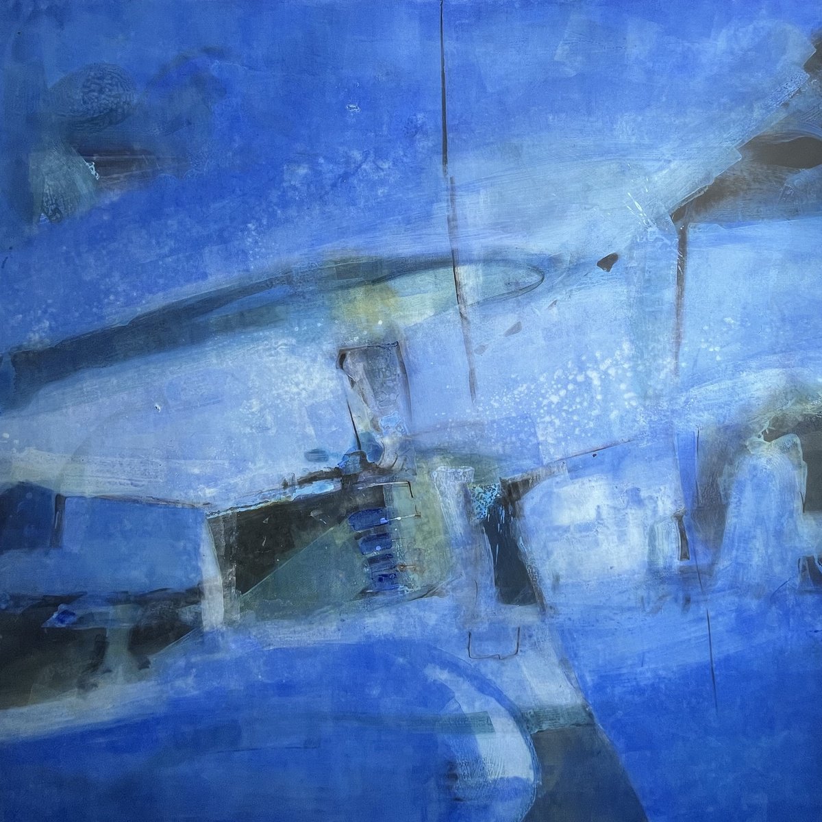 Expressive Abstract Acrylic Painting By Romuald Mulk Musiolik, 79 X 79", Codonne, Original Artwork