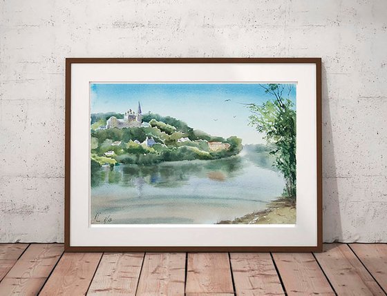 Calm river landscape