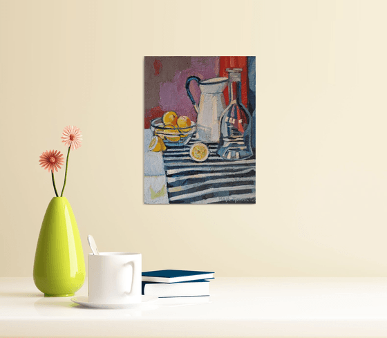 Still life with lemons