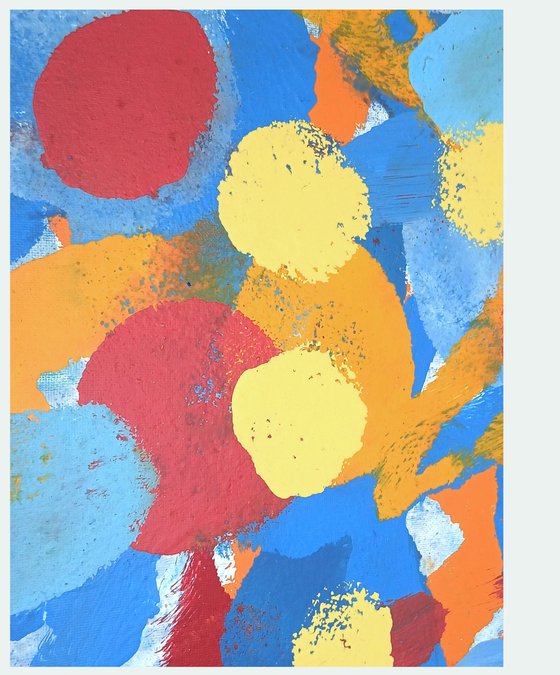 Spotty Pop Painting - JIZZ 03 - Lemon