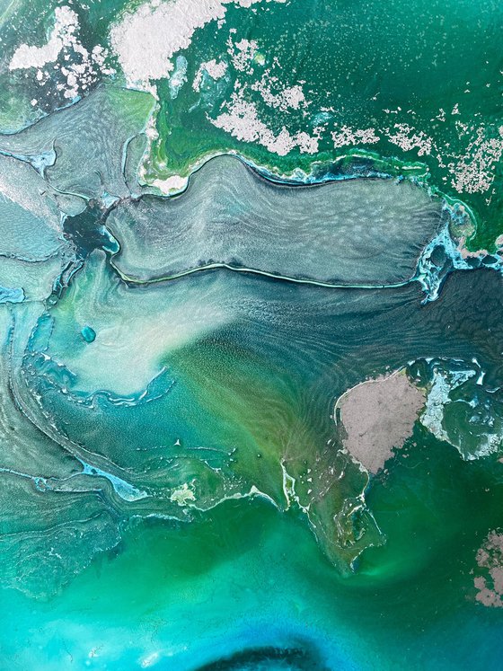 Emerald Ocean – Green Abstract