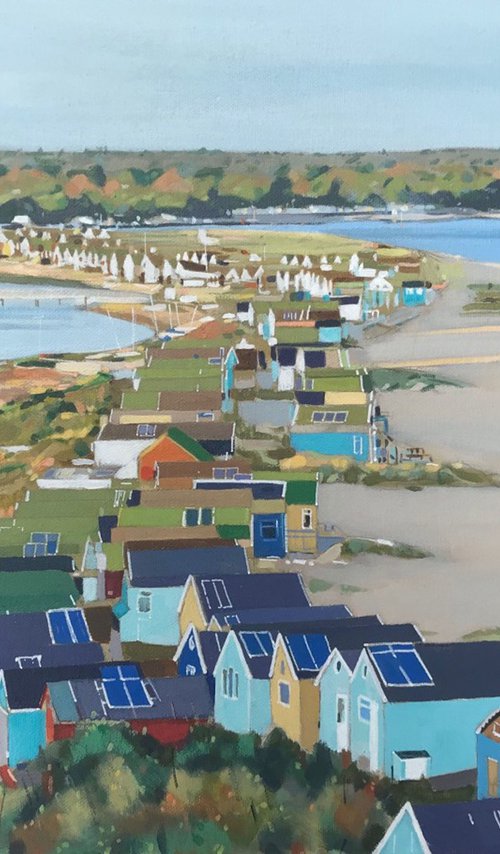 Beach Huts, Mudeford Spit by Emma Dashwood