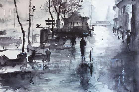 A.rainy day in Paris