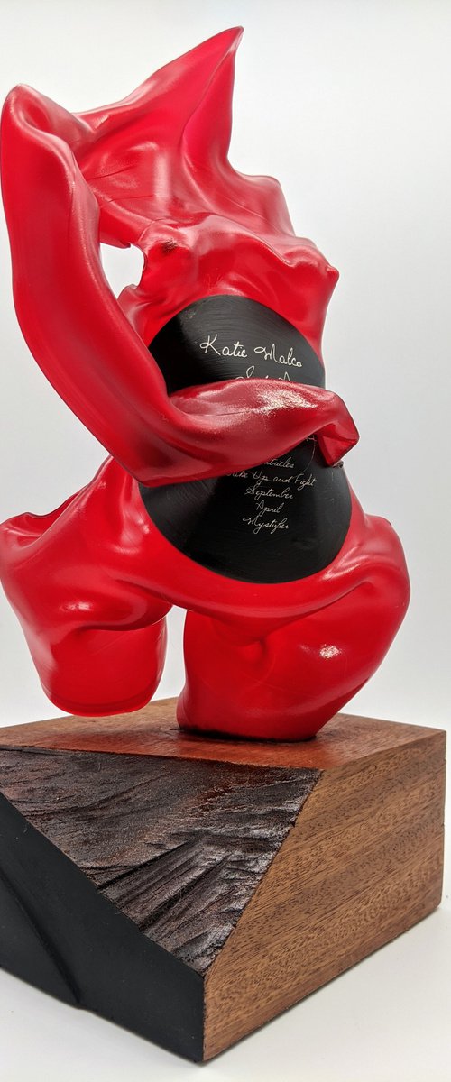 Vinyl Music Record Sculpture - "Wake Up and Fight" by Seona Mason