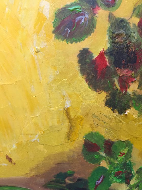 Yellow Wall, Greek Flowers